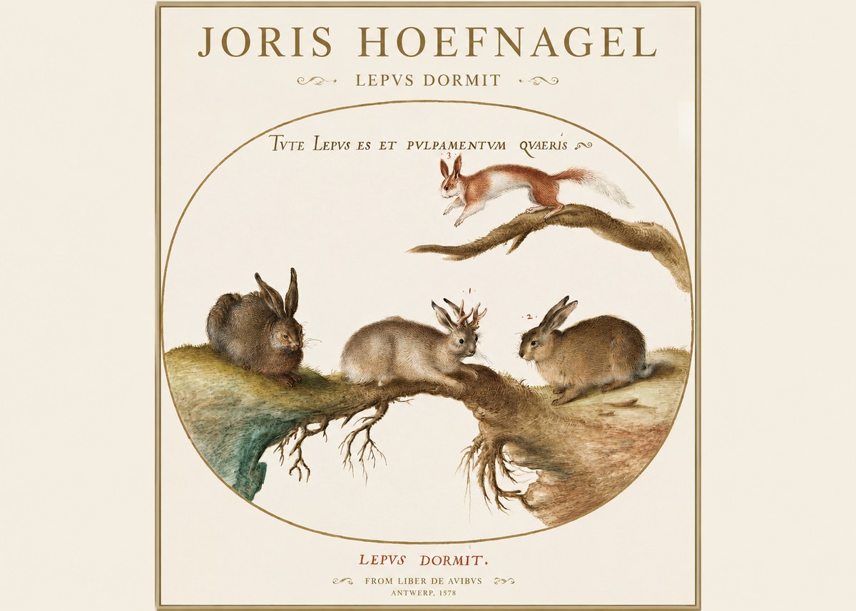 Joris Hoefnagel Lepvs Dormit No1 - Poster