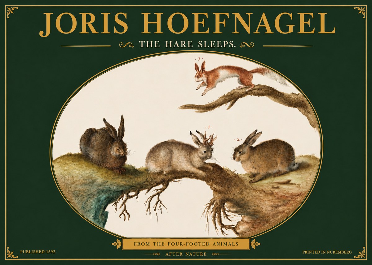 Joris Hoefnagel Lepvs Dormit No4 - Poster