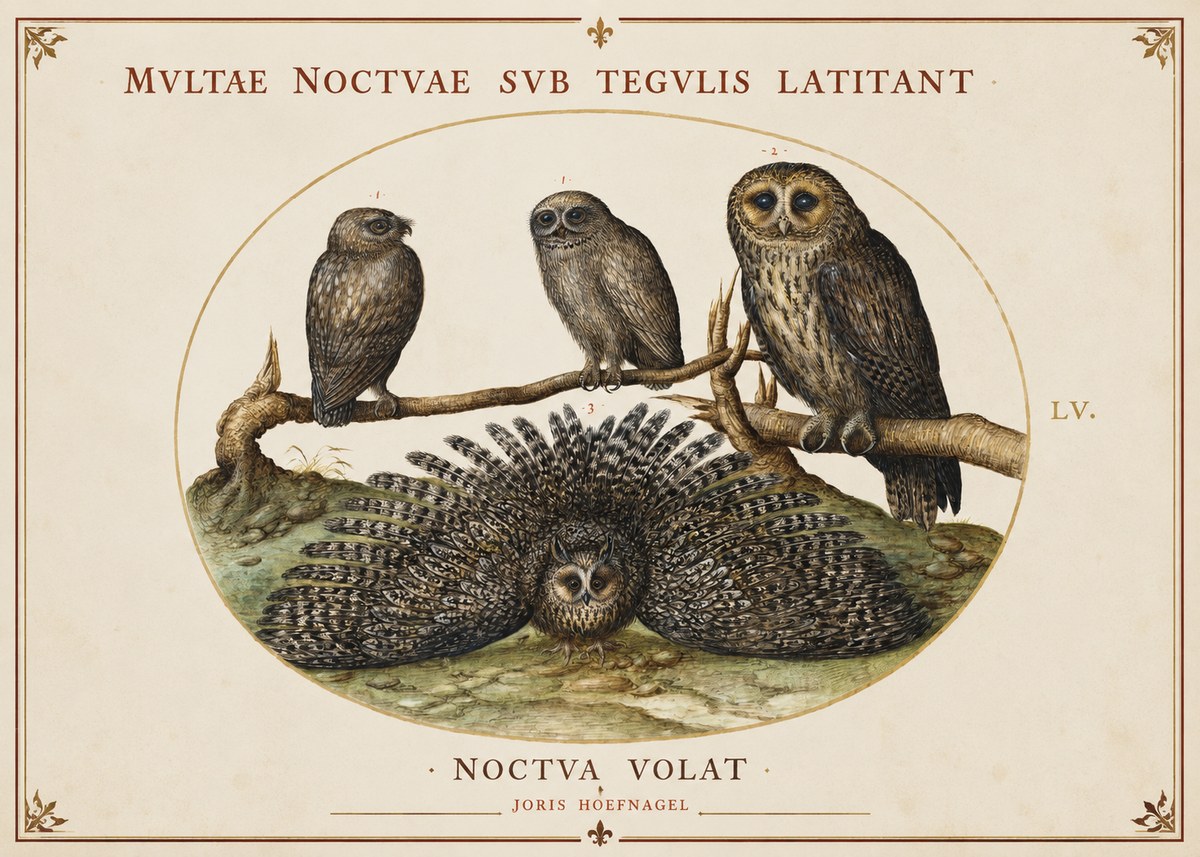 Joris Hoefnagel Noctva Volat No1 - Poster