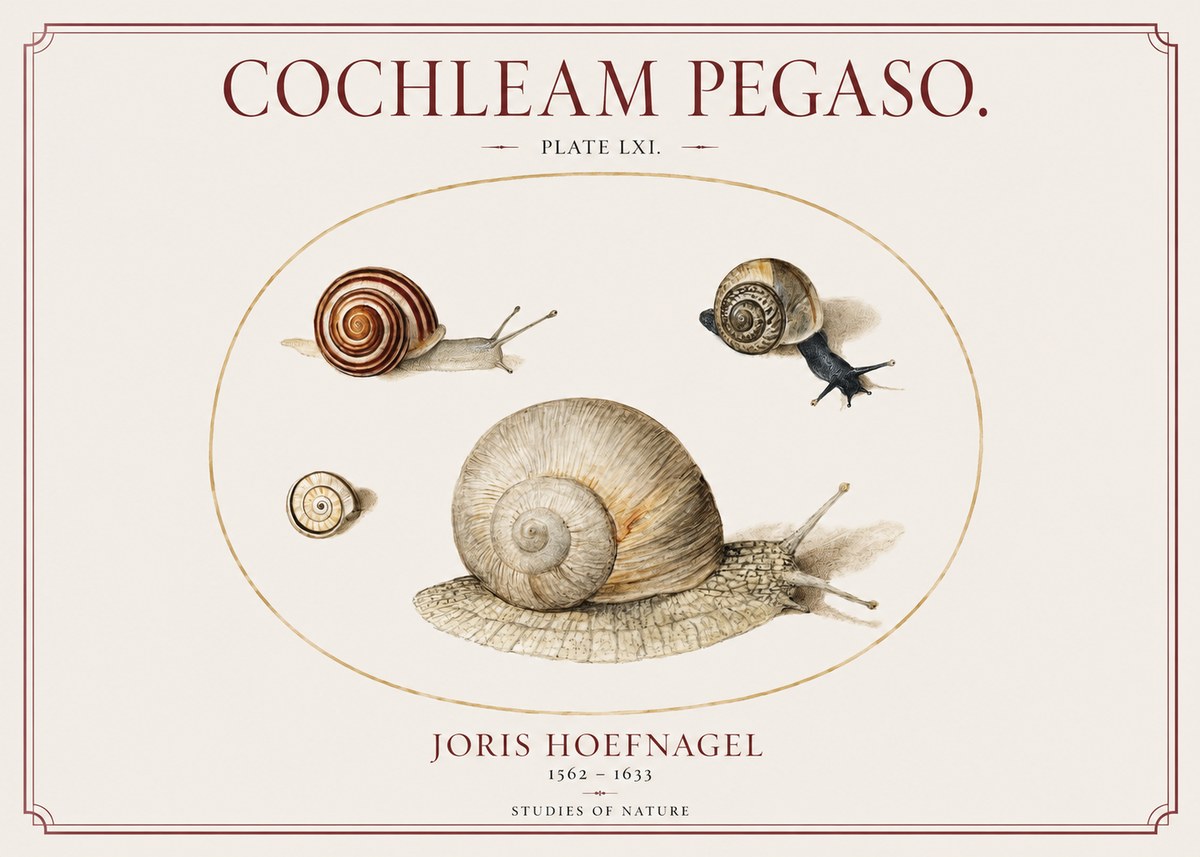 Joris Hoefnagel The Four Snails No2 - Poster