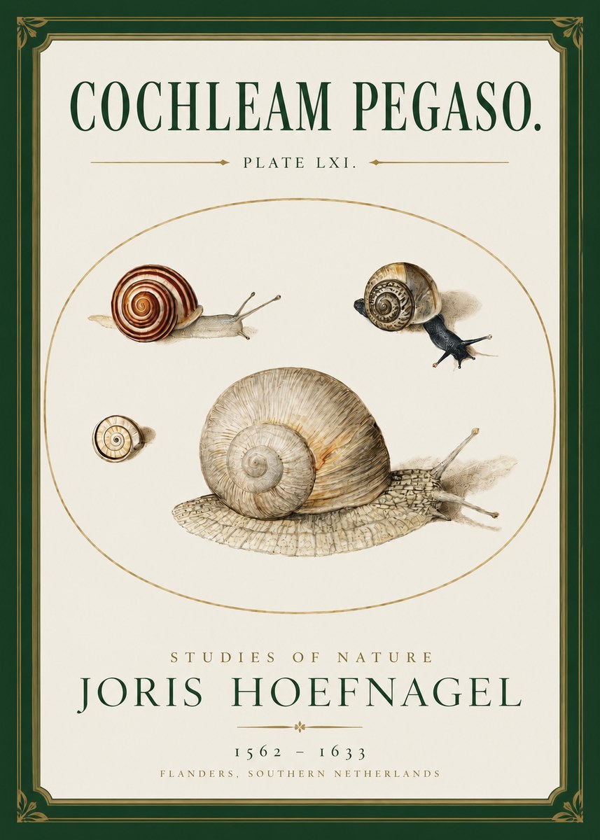 Joris Hoefnagel The Four Snails No3 - Poster