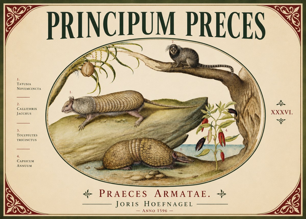 Joris Hoefnagel Praeces Armatae. No6 - Poster