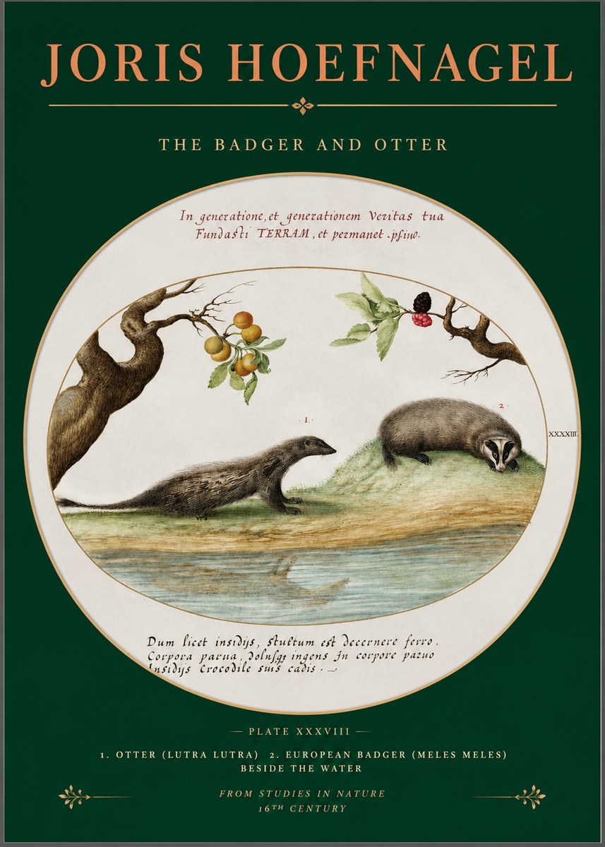 Joris Hoefnagel Studies of Animals and Nature Xxxxiii No3 - Poster