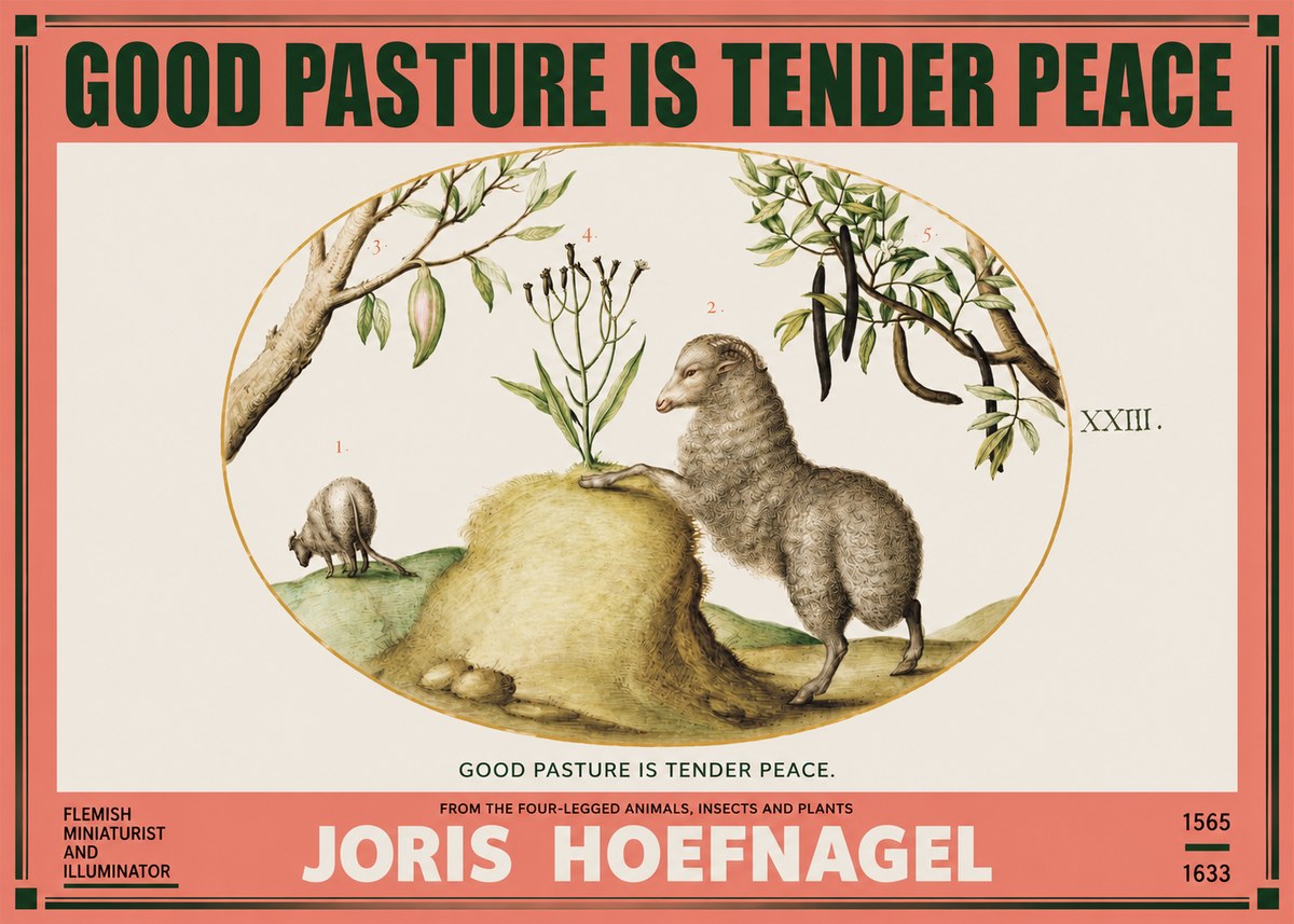Joris Hoefnagel Good Pasture Is Tender Peace. No2 - Poster