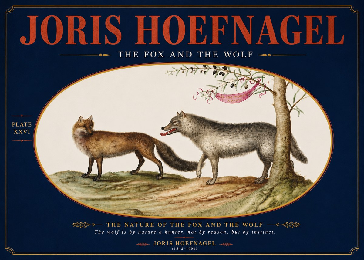Joris Hoefnagel The Fox and the Wolf No4 - Poster