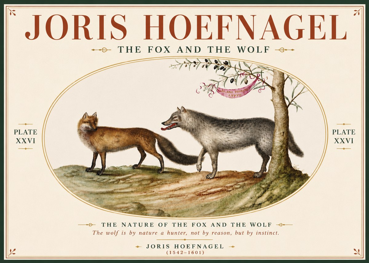 Joris Hoefnagel The Fox and the Wolf No6 - Poster