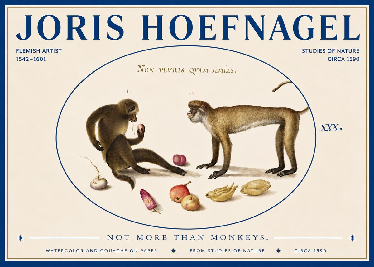 Joris Hoefnagel Not More Than Monkeys No3 - Poster