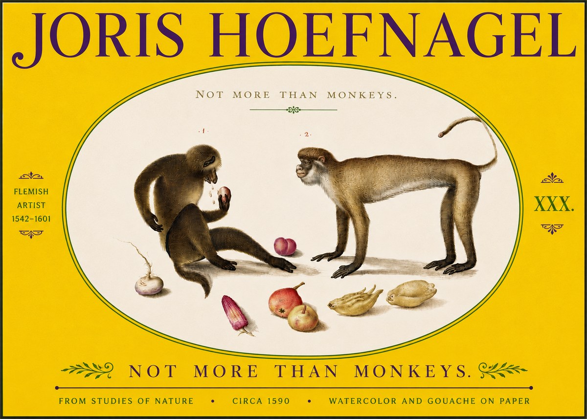Joris Hoefnagel Not More Than Monkeys No5 - Poster