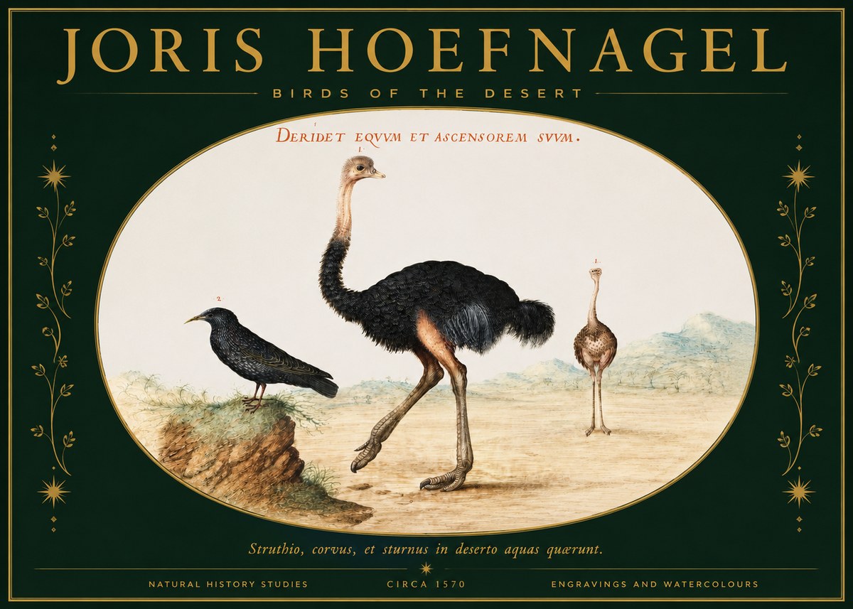 Joris Hoefnagel Birds of the Desert No2 - Poster