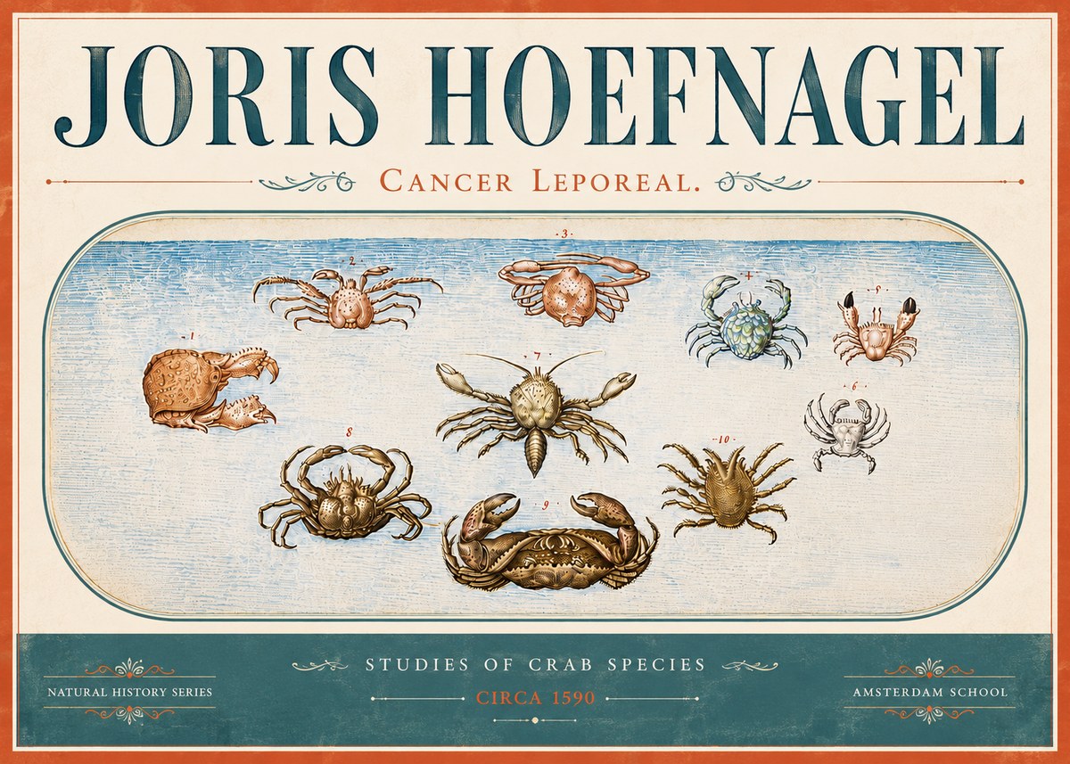 Joris Hoefnagel Cancer Leporeal. No6 - Poster
