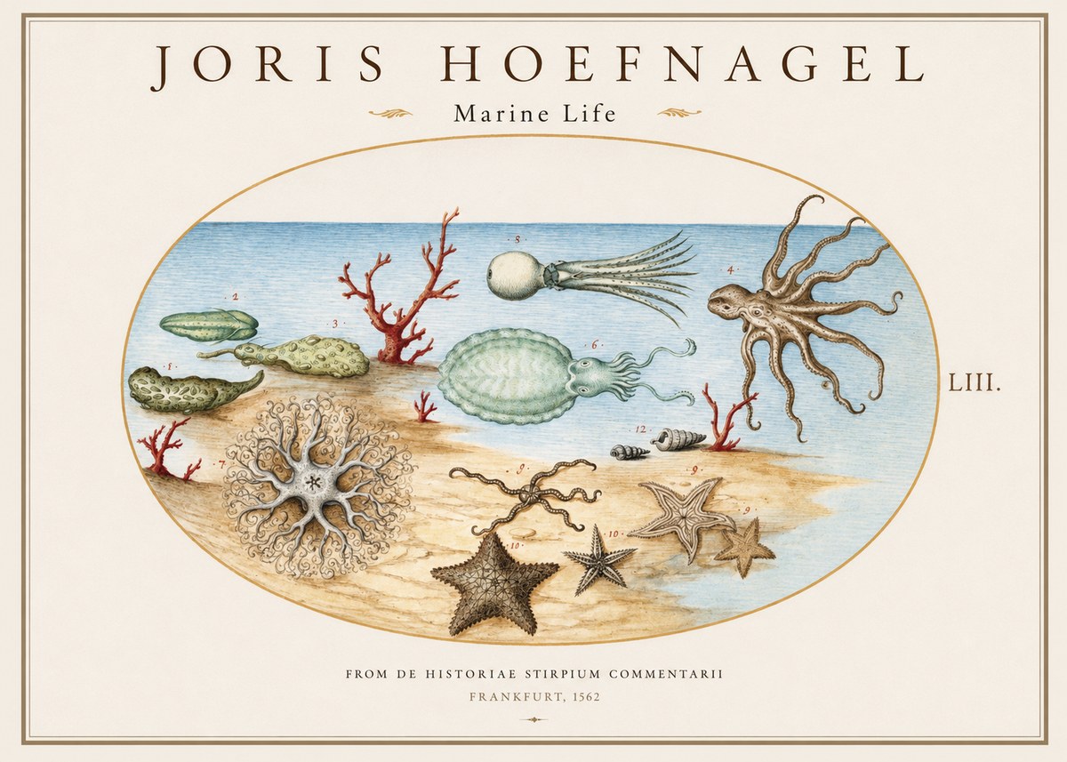 Joris Hoefnagel Marine Life No1 - Poster
