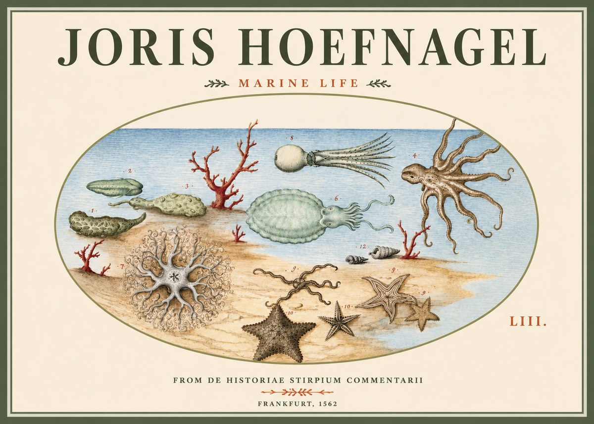 Joris Hoefnagel Marine Life No3 - Poster