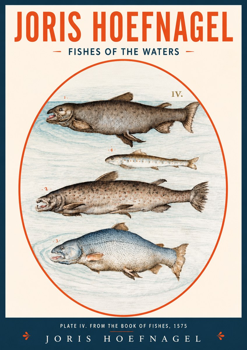 Joris Hoefnagel Fishes of the Waters I No2 - Poster