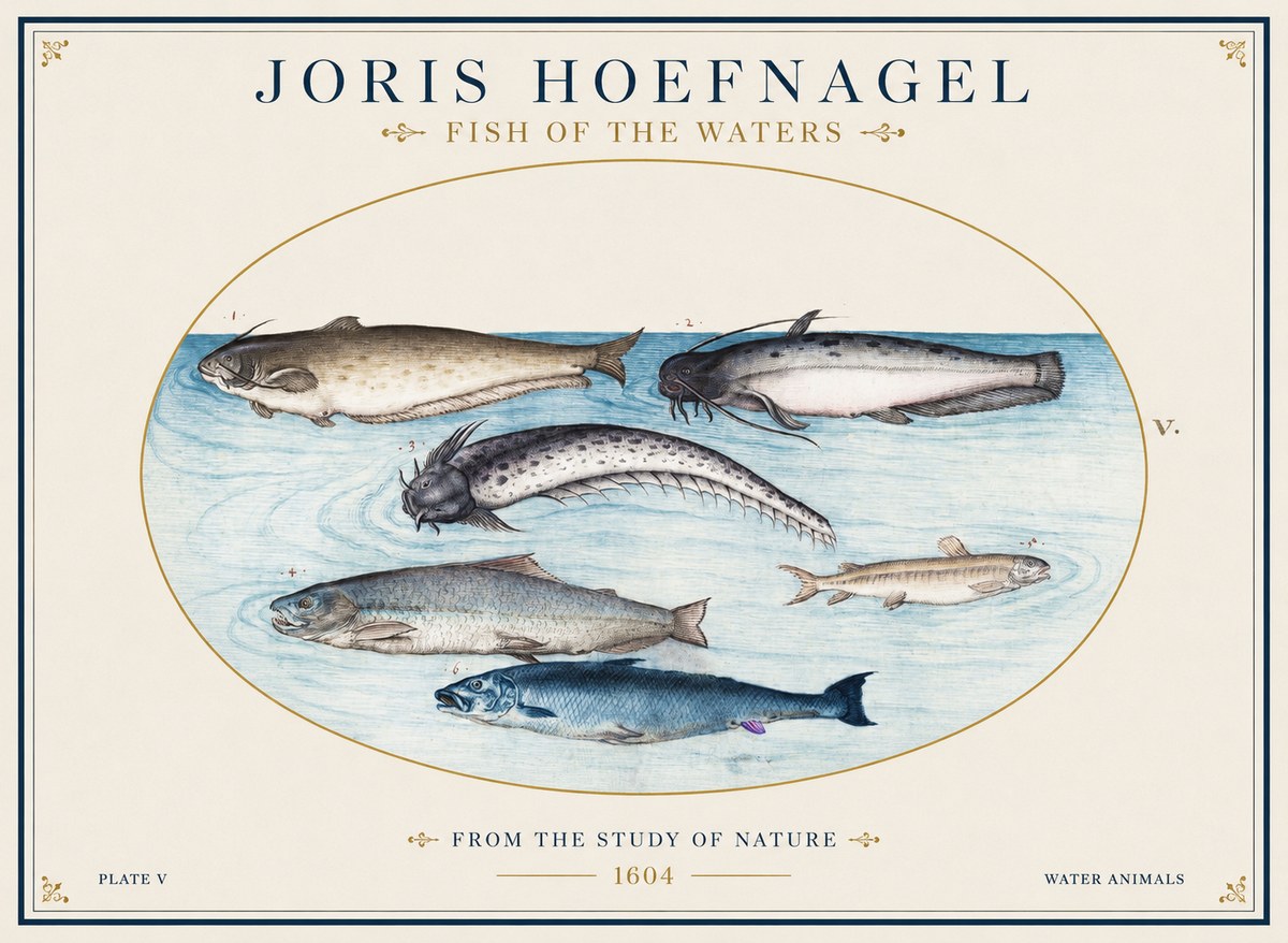 Joris Hoefnagel Fish of the Waters No1 - Poster