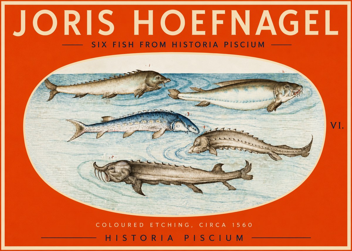 Joris Hoefnagel Fishes of Northern Waters No3 - Poster