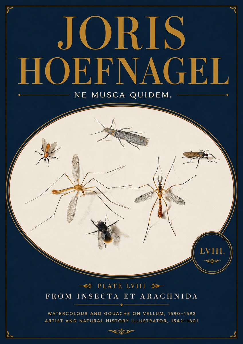 Joris Hoefnagel Plate Lviii from Insecta Et Arachnida No6 - Poster