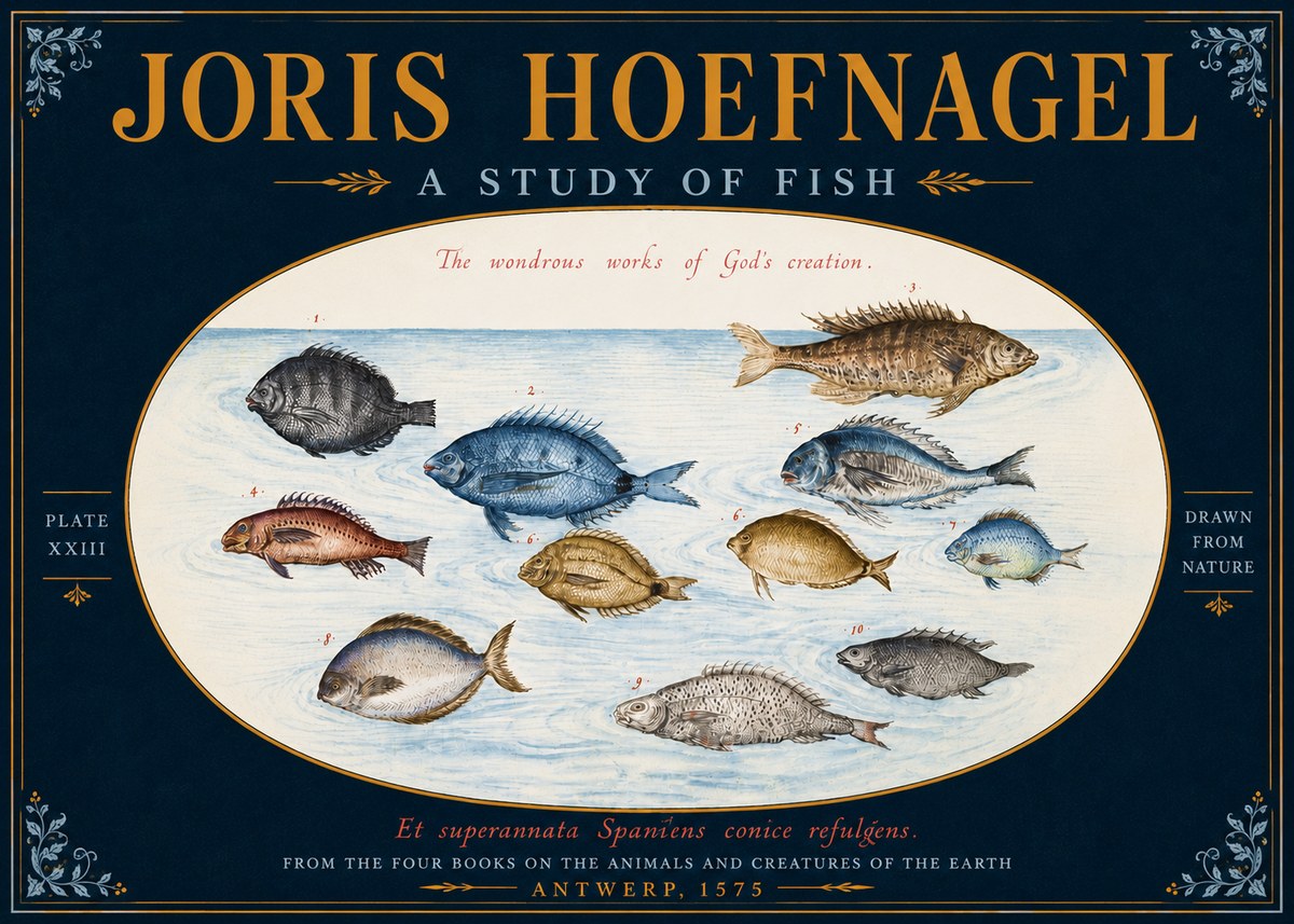 Joris Hoefnagel A Study of Fish No5 - Poster