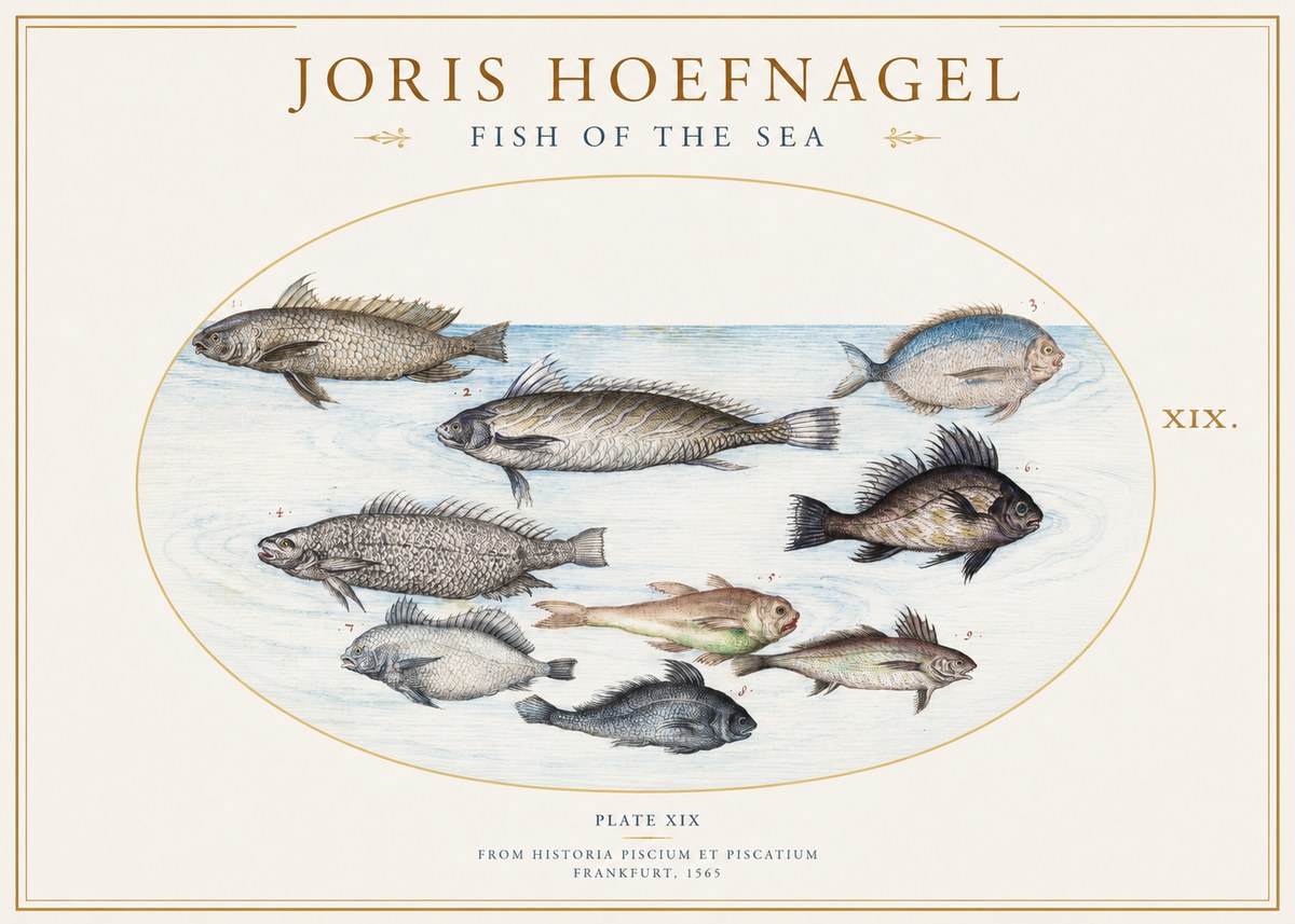 Joris Hoefnagel Fish of the Sea No1 - Poster