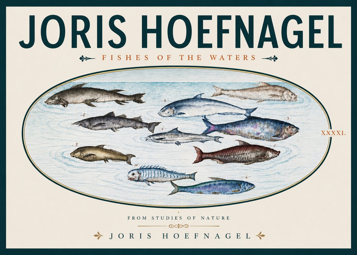 Joris Hoefnagel Fishes of the Waters II No5 - Poster