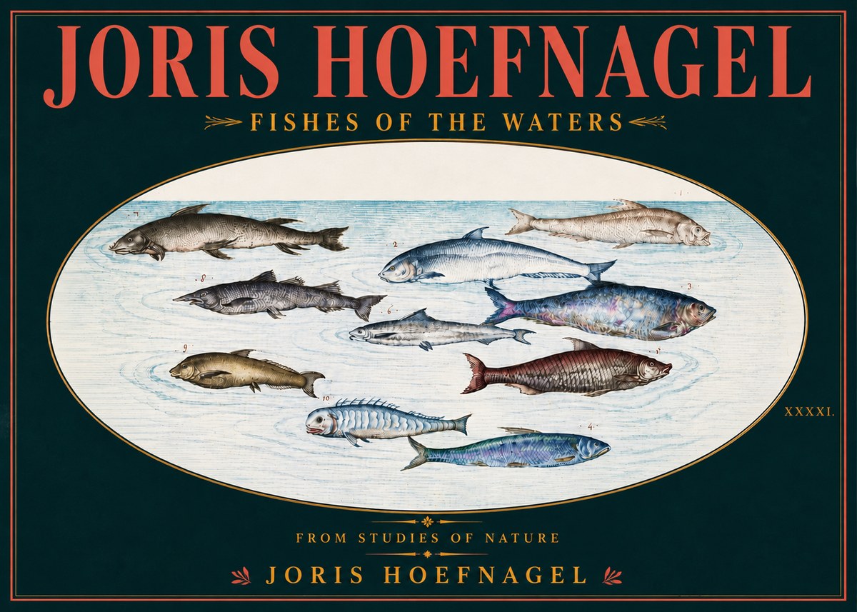 Joris Hoefnagel Fishes of the Waters II No6 - Poster