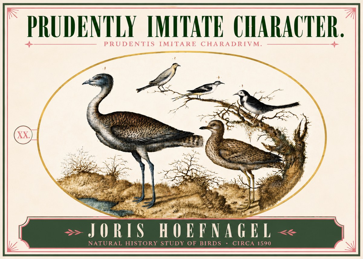 Joris Hoefnagel Prudently Imitate Character. No6 - Poster