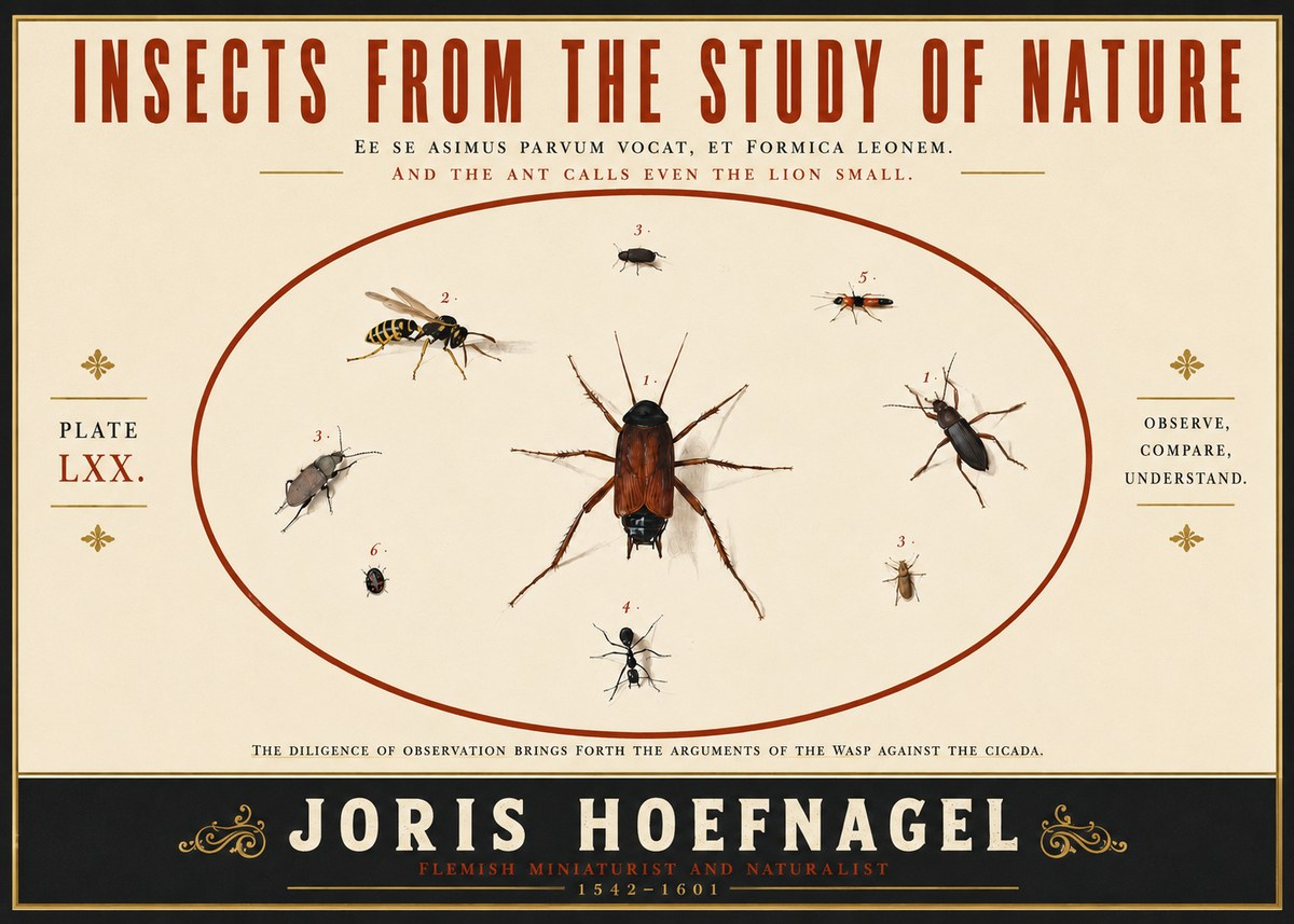 Joris Hoefnagel Insects from the Study of Nature No4 - Poster