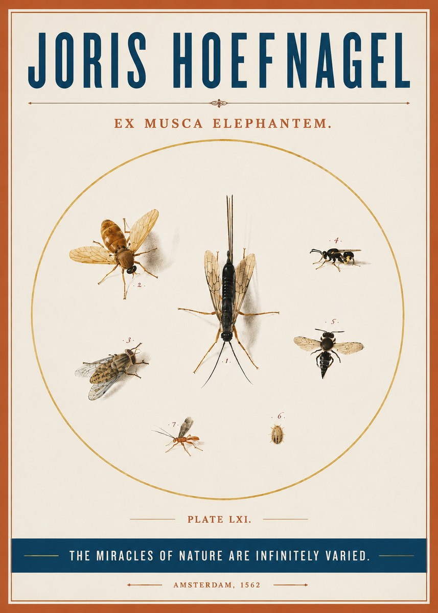 Joris Hoefnagel Ex Mvsca Elephantem. No4 - Poster
