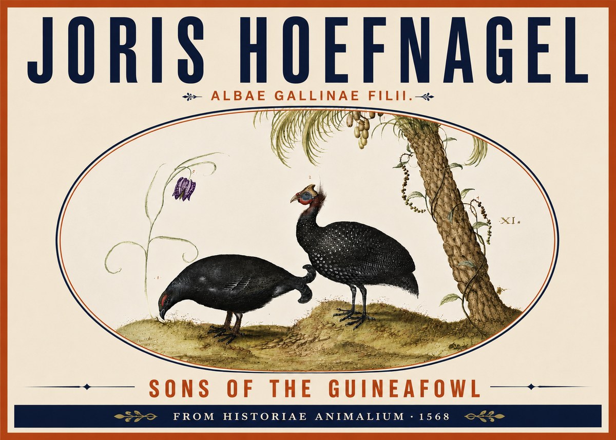Joris Hoefnagel Albae Gallinae Filii. No6 - Poster