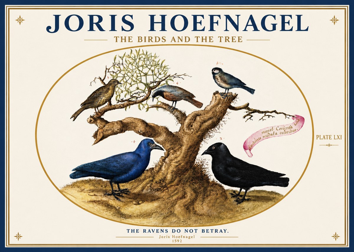 Joris Hoefnagel The Birds and the Tree No3 - Poster