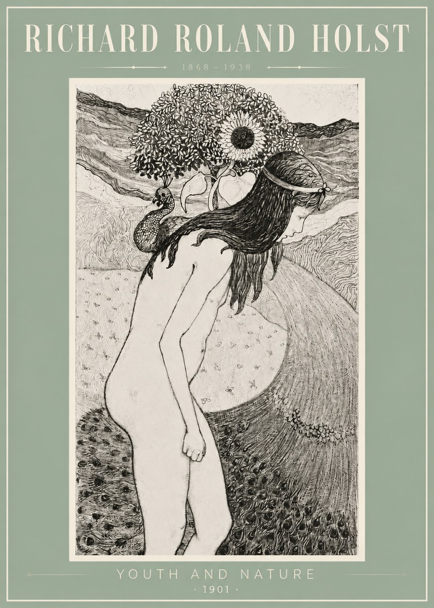 Richard Roland Holst Youth and Nature No3 - Poster