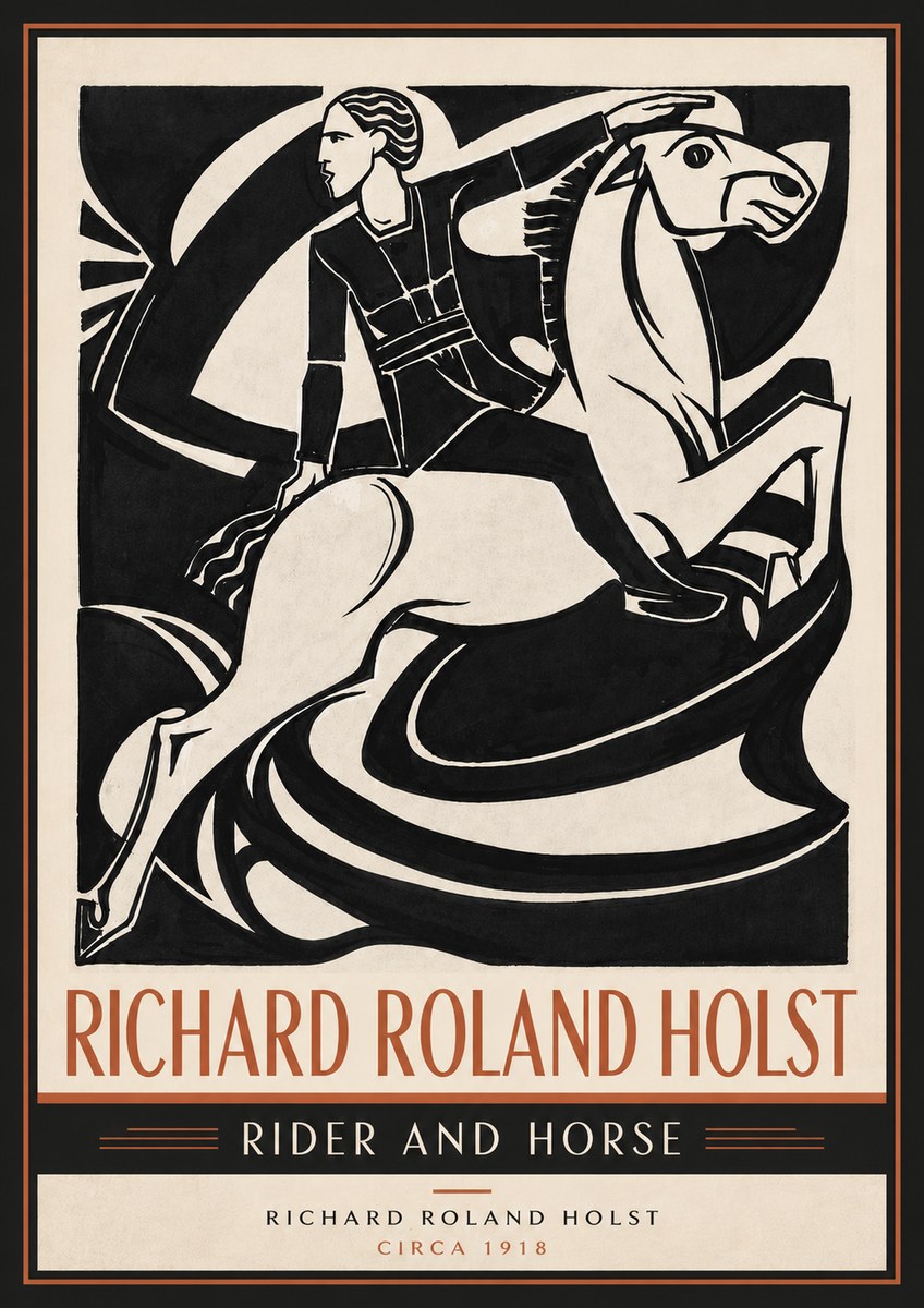 Richard Roland Holst Rider and Horse No5 - Poster
