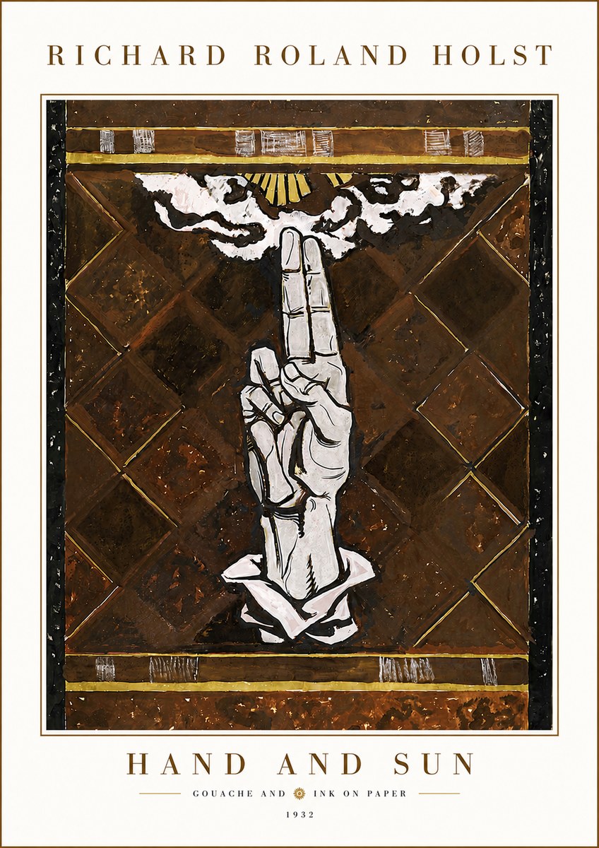 Richard Roland Holst Hand and Sun No6 - Poster