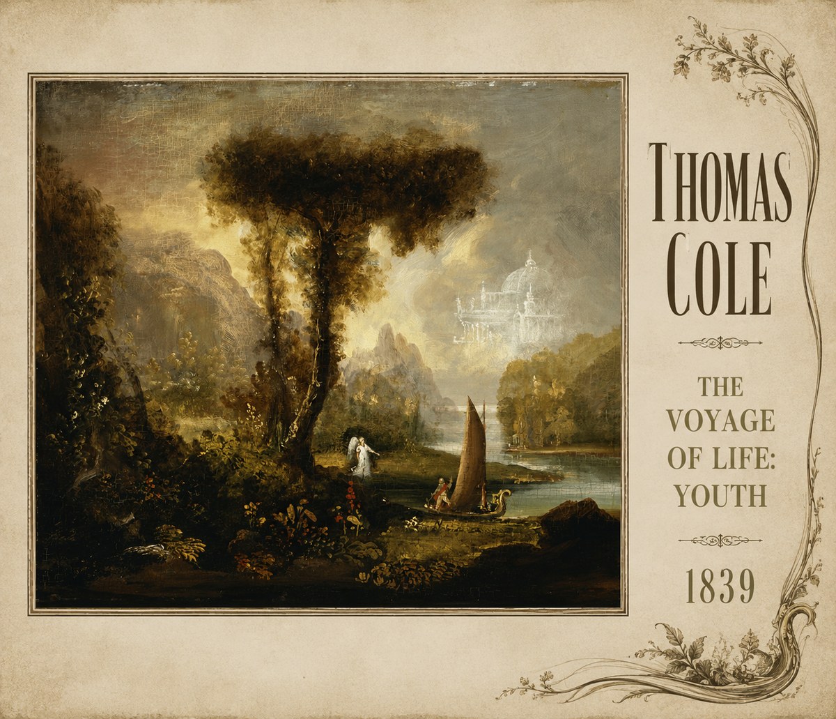Thomas Cole The Voyage of Life: Youth II No2 - Poster