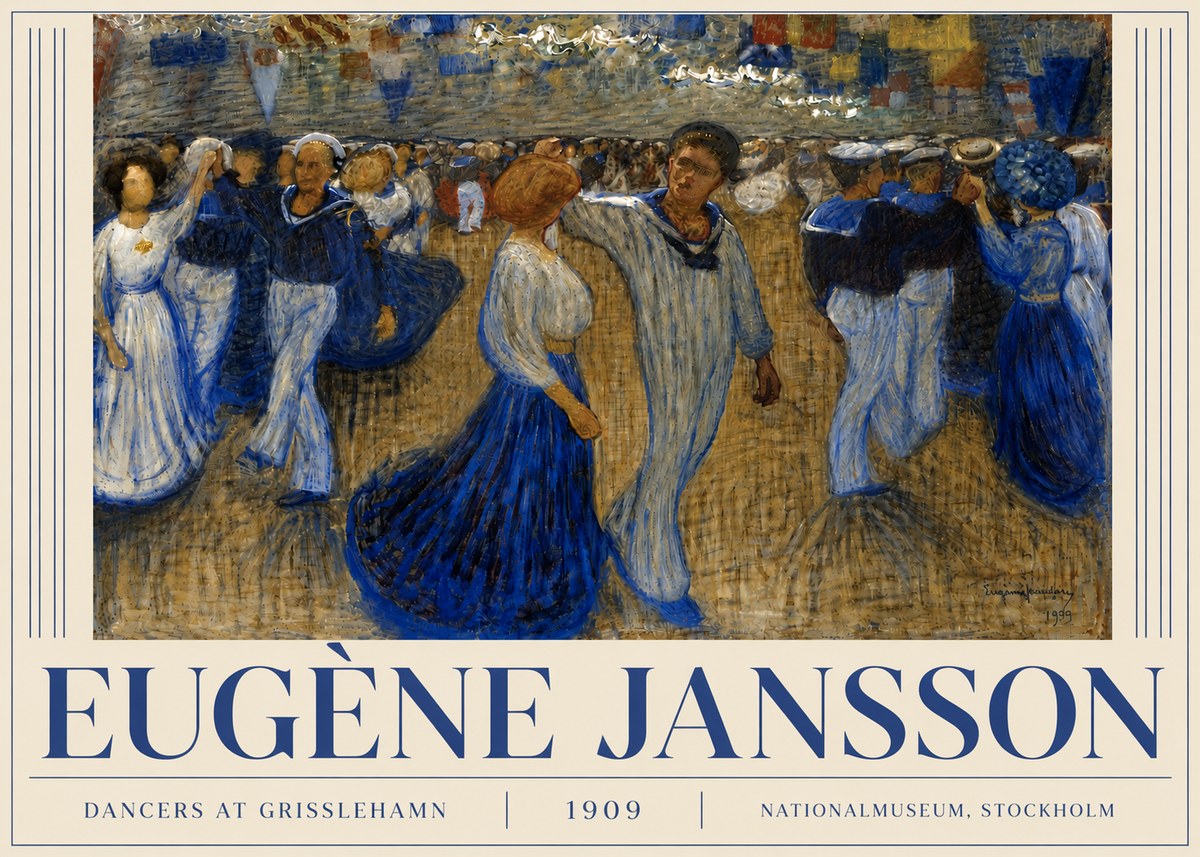Eugène Jansson Dancers at Grisslehamn No4 - Poster