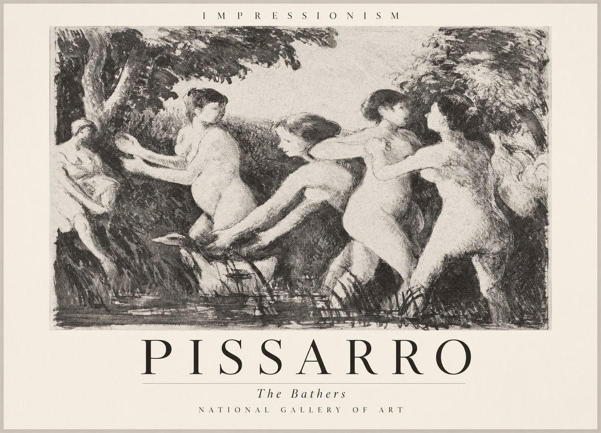 Pissarro The Bathers No2 - Poster