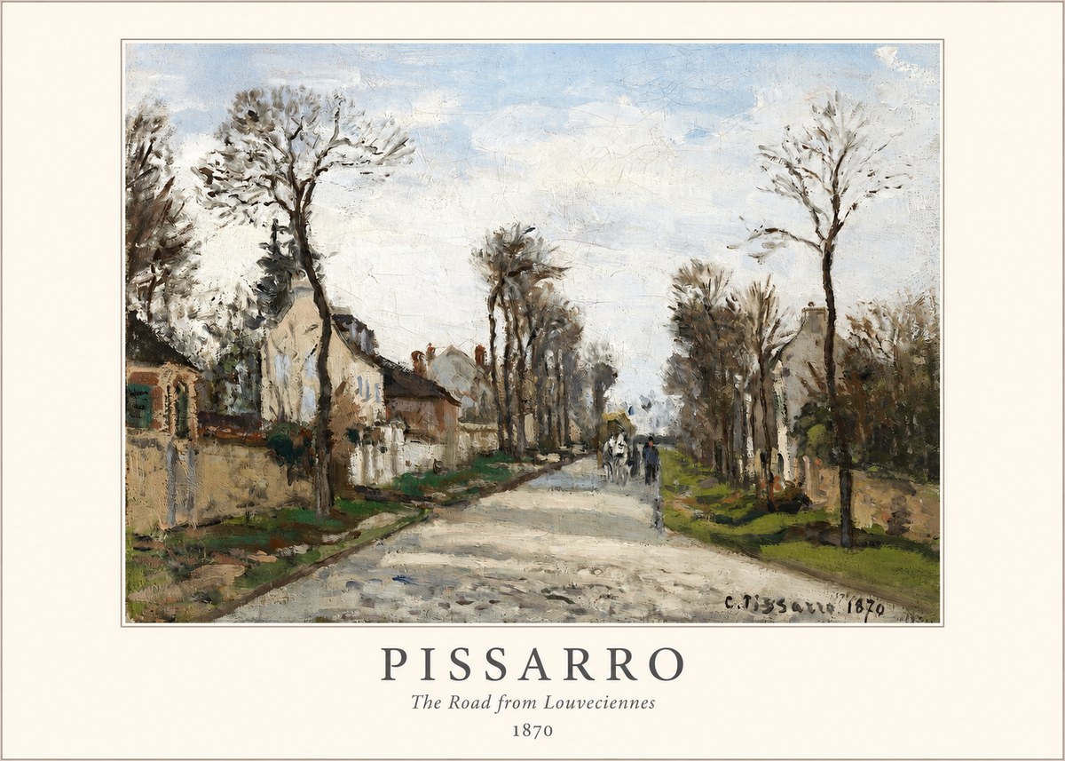 Pissarro The Road from Louveciennes I No1 - Poster