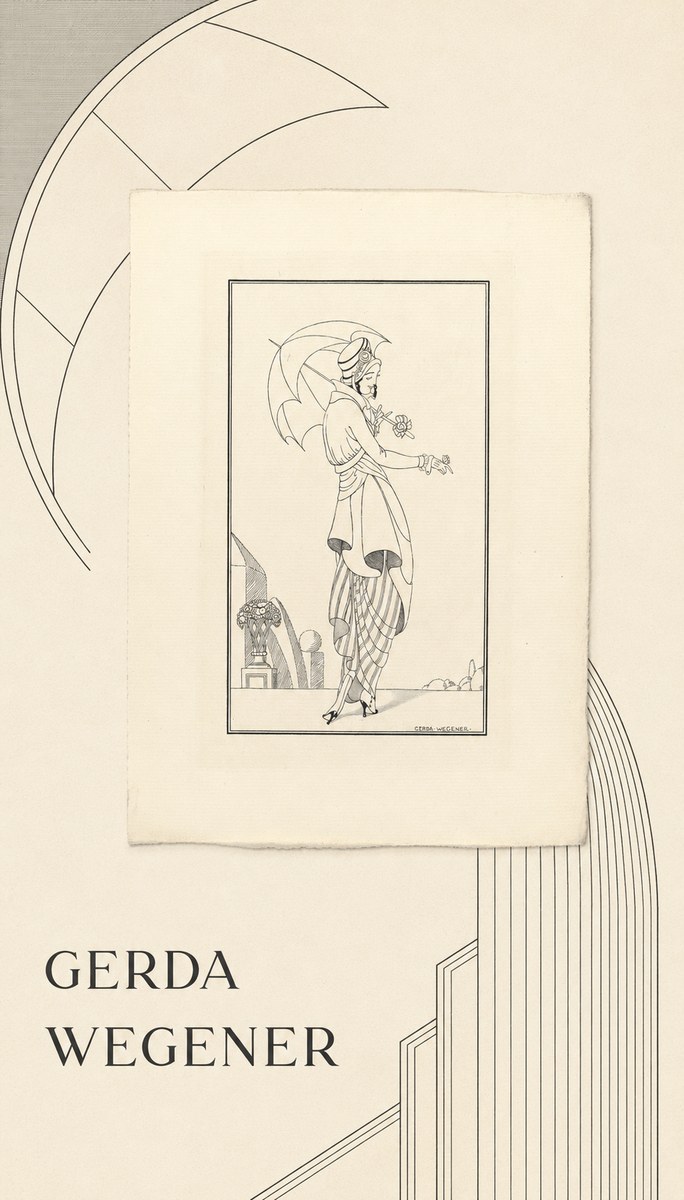 Gerda Wegener Elegant Figure with Parasol No5 - Poster