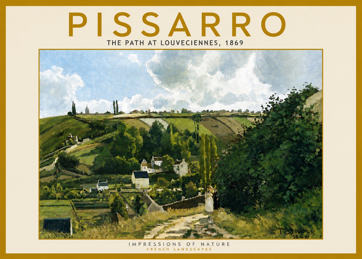Pissarro The Path at Louveciennes, 1869 No5 - Poster