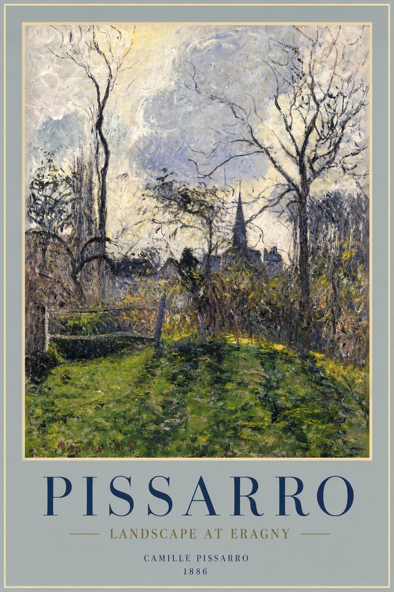 Pissarro Landscape at Eragny No2 - Poster