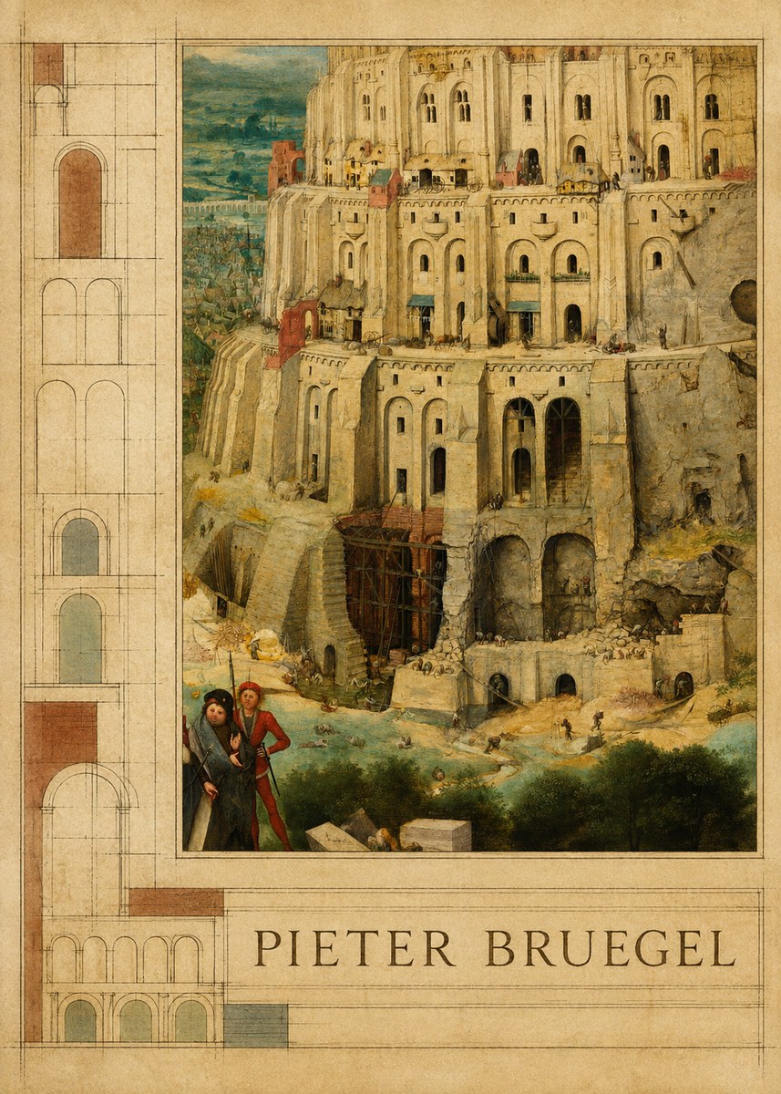 Pieter Bruegel The Tower of Babel IV No3 - Poster