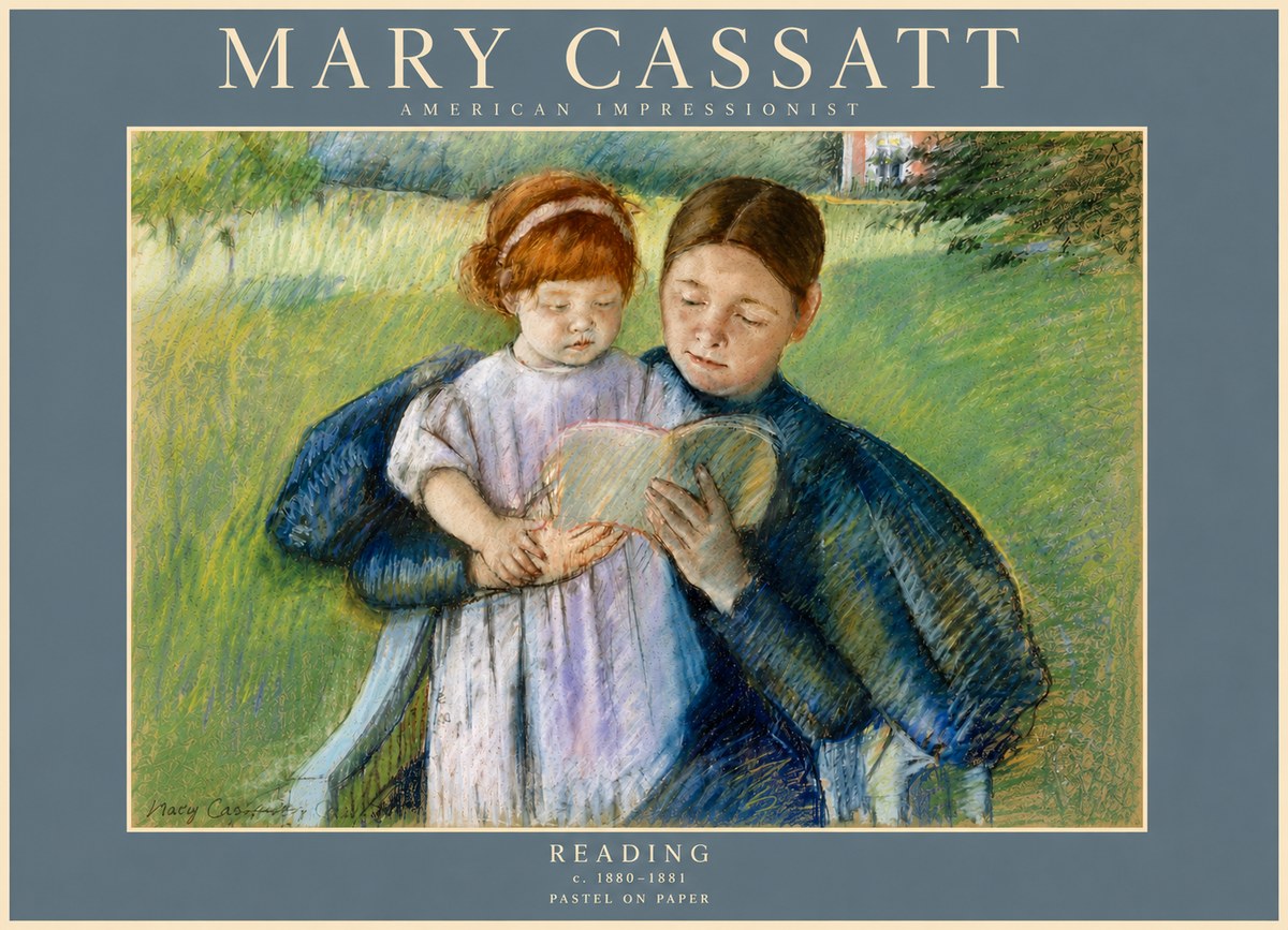 Mary Cassatt Reading No4 - Poster