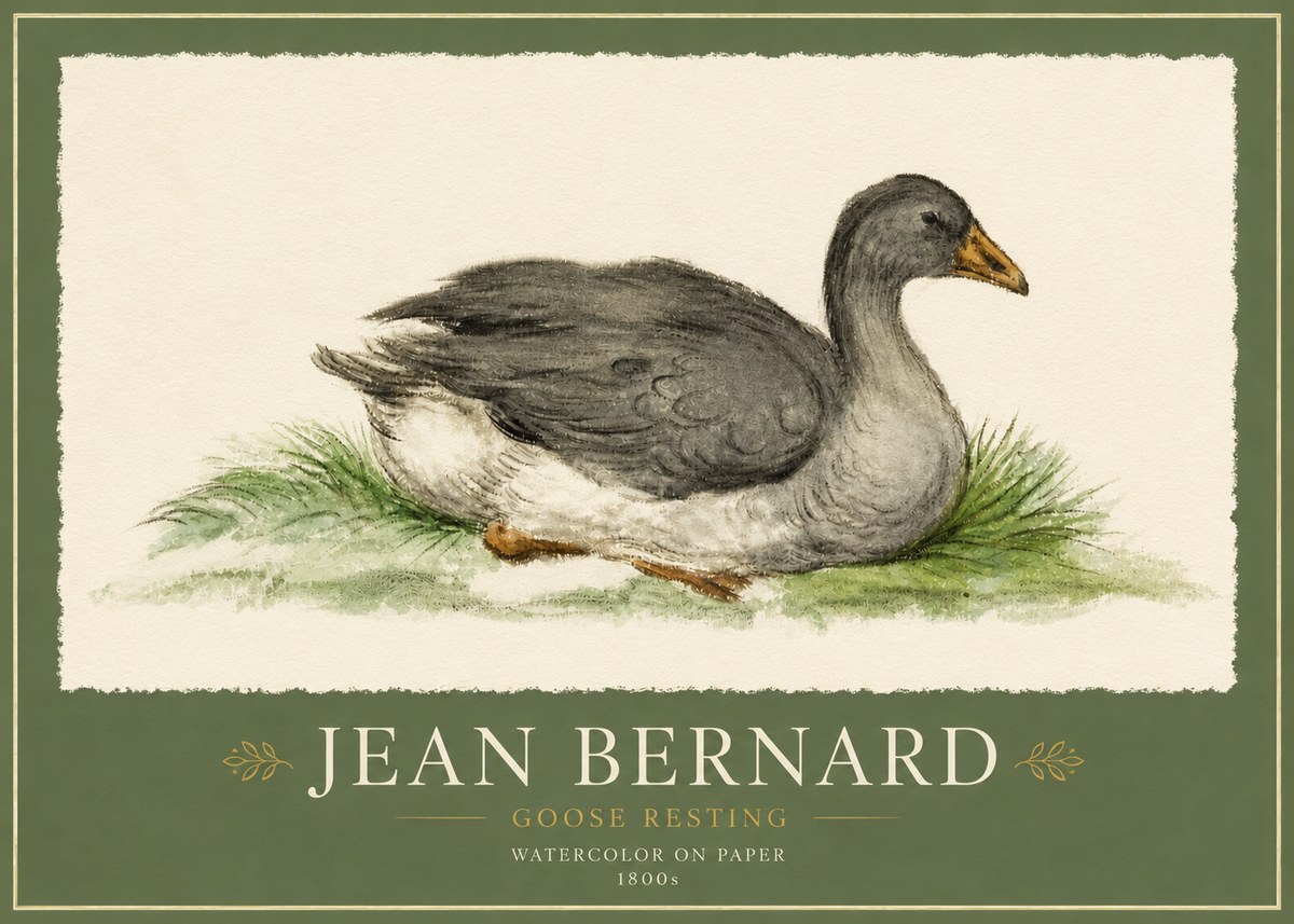 Jean Bernard Goose Resting No3 - Poster