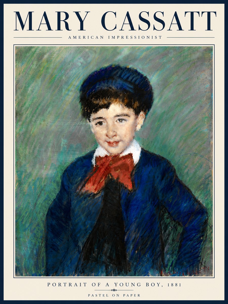 Mary Cassatt Portrait of a Young Boy, 1881 No6 - Poster