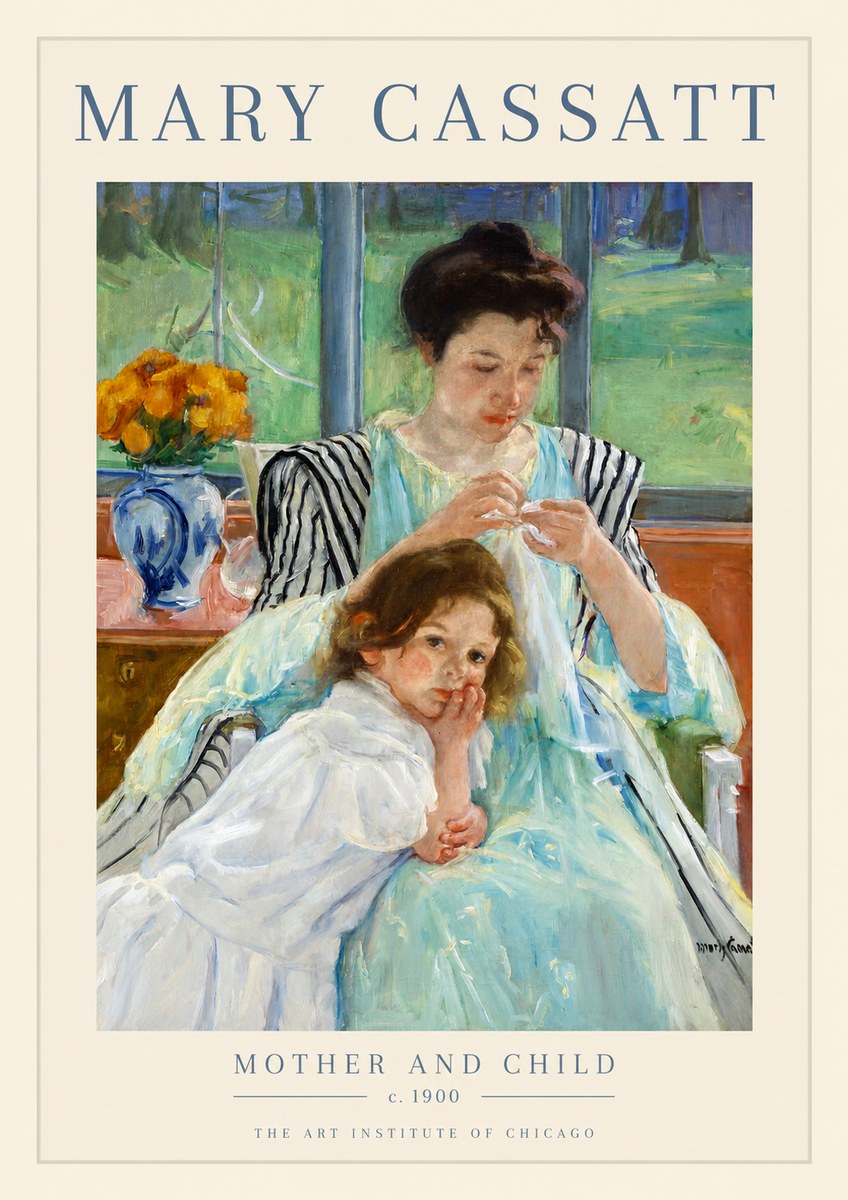 Mary Cassatt Mother and Child VII No1 - Poster