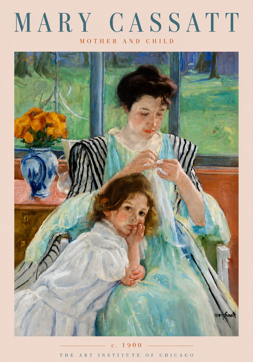 Mary Cassatt Mother and Child VII No5 - Poster