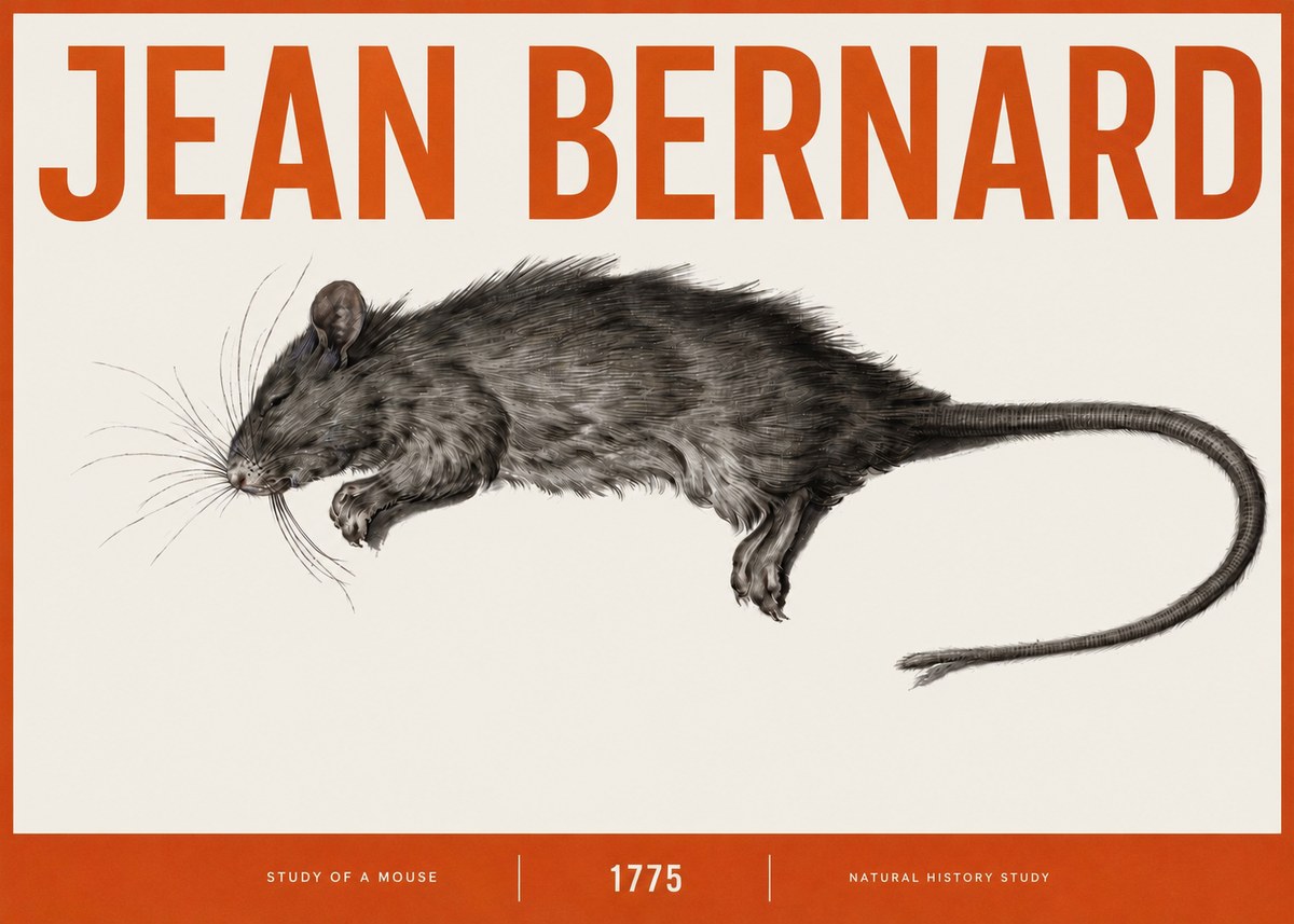 Jean Bernard Study of a Mouse II No3 - Poster