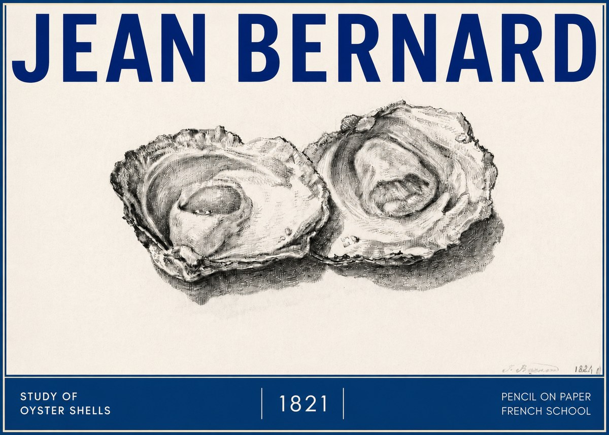 Jean Bernard Study of Oyster Shells No4 - Poster