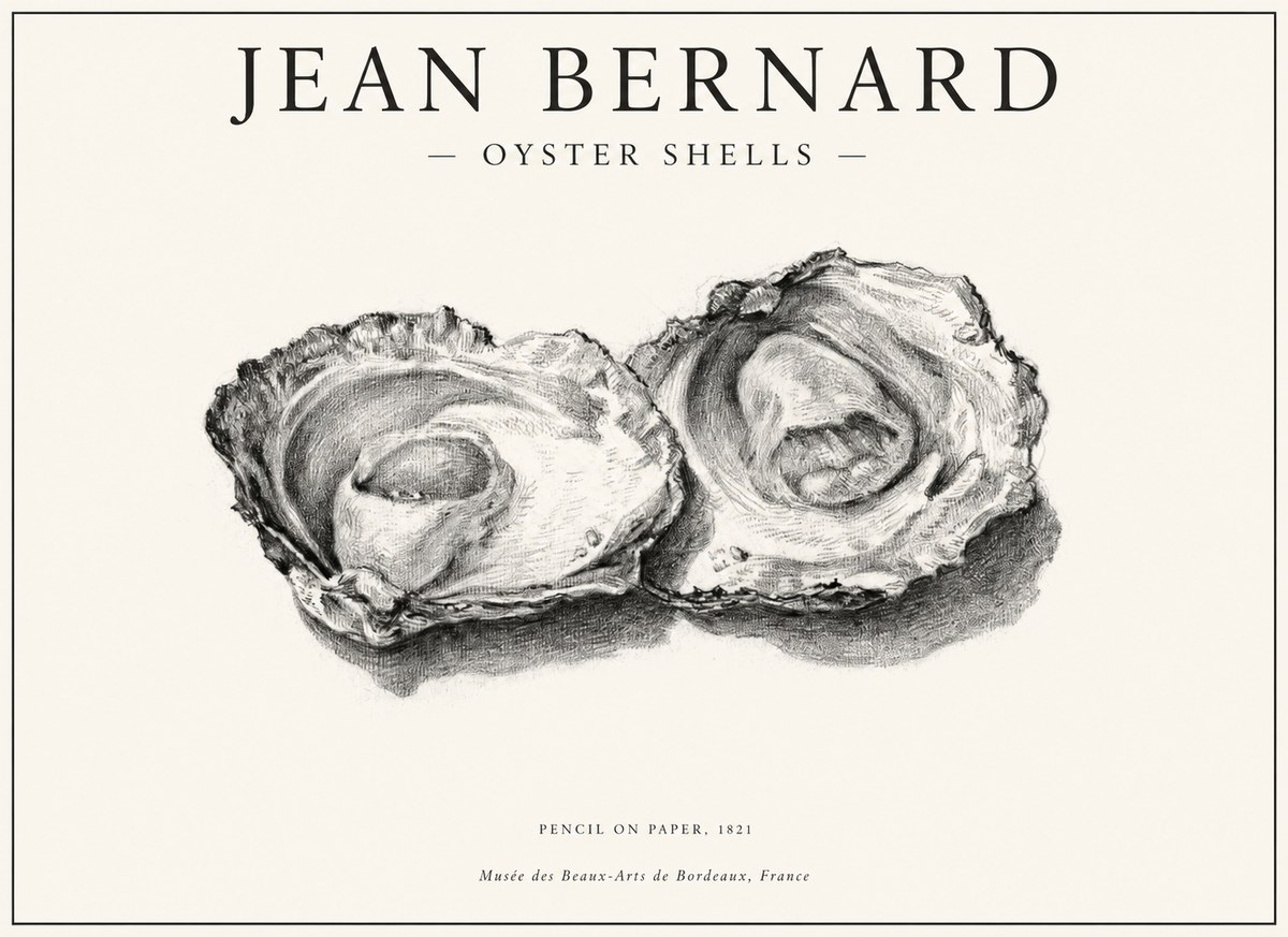 Jean Bernard Study of Oyster Shells No6 - Poster