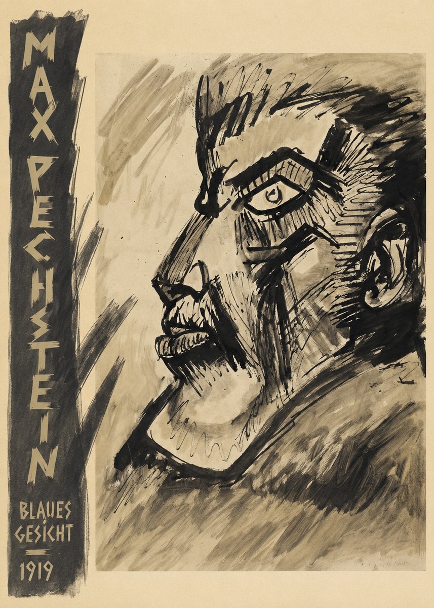 Max Pechstein Blaues Gesicht No2 - Poster