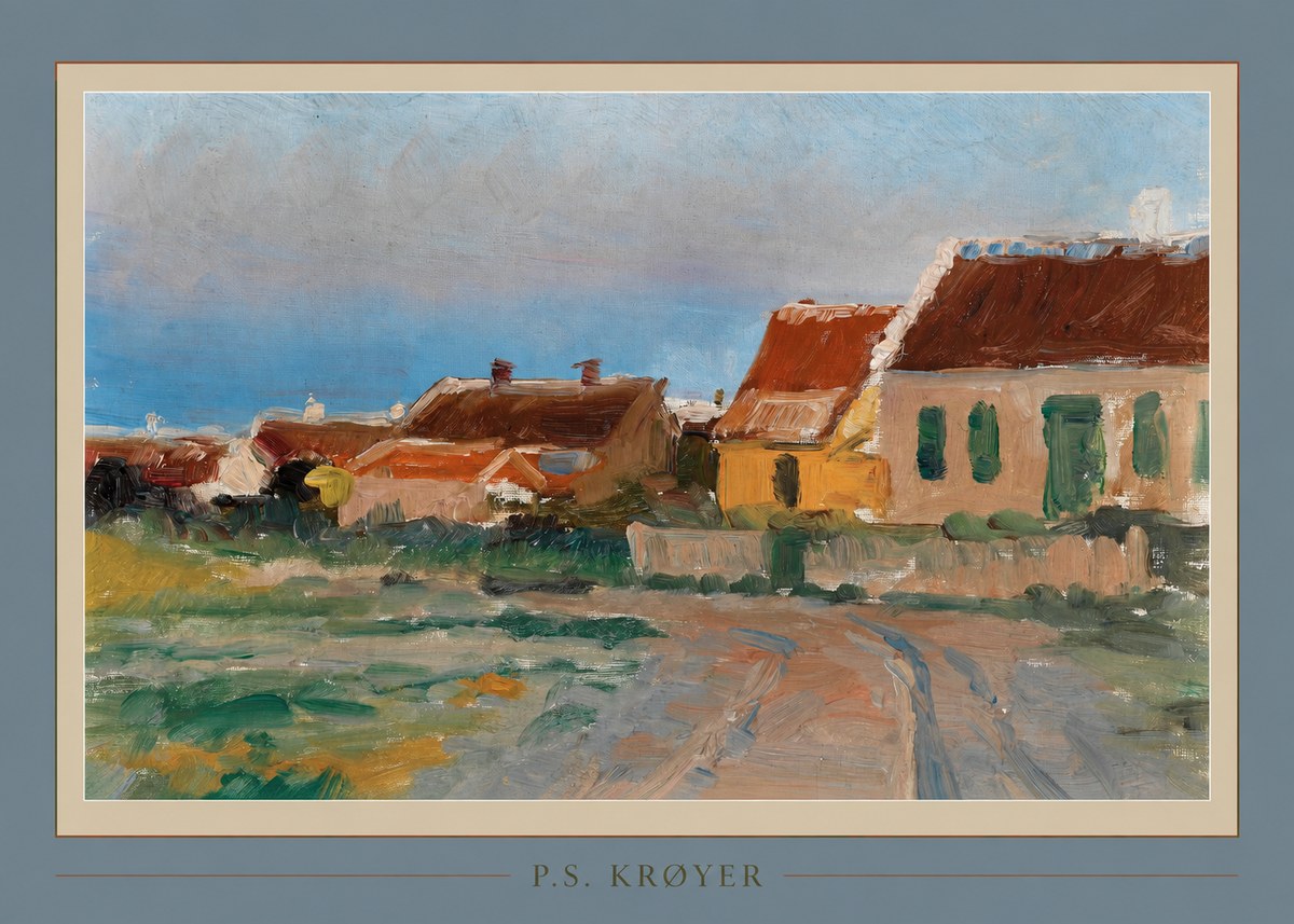 P.S. Krøyer Houses in Skagen No2 - Poster